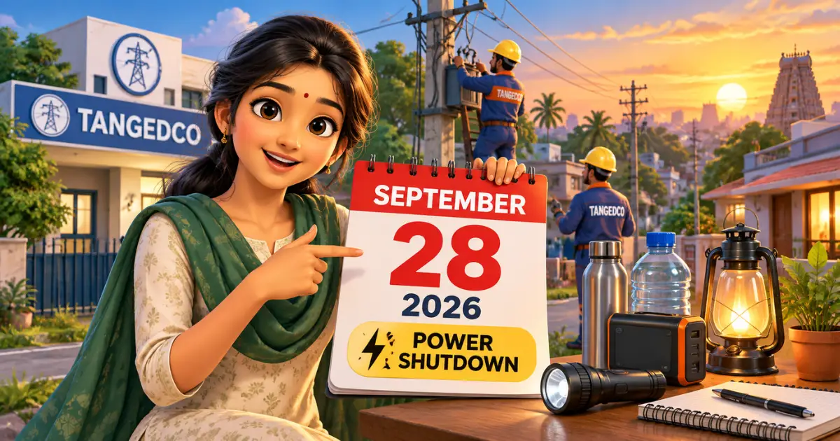 TANGEDCO Power Shutdown Tomorrow: 28-09-2026