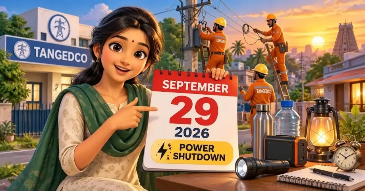 TANGEDCO Power Shutdown Tomorrow: September 29, 2026