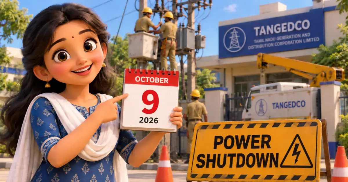 Power Shutdown in Tamil Nadu Today (9 October 2026)