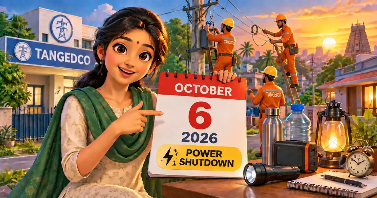 Power Shutdown in Tamil Nadu Tomorrow (6 October 2026)