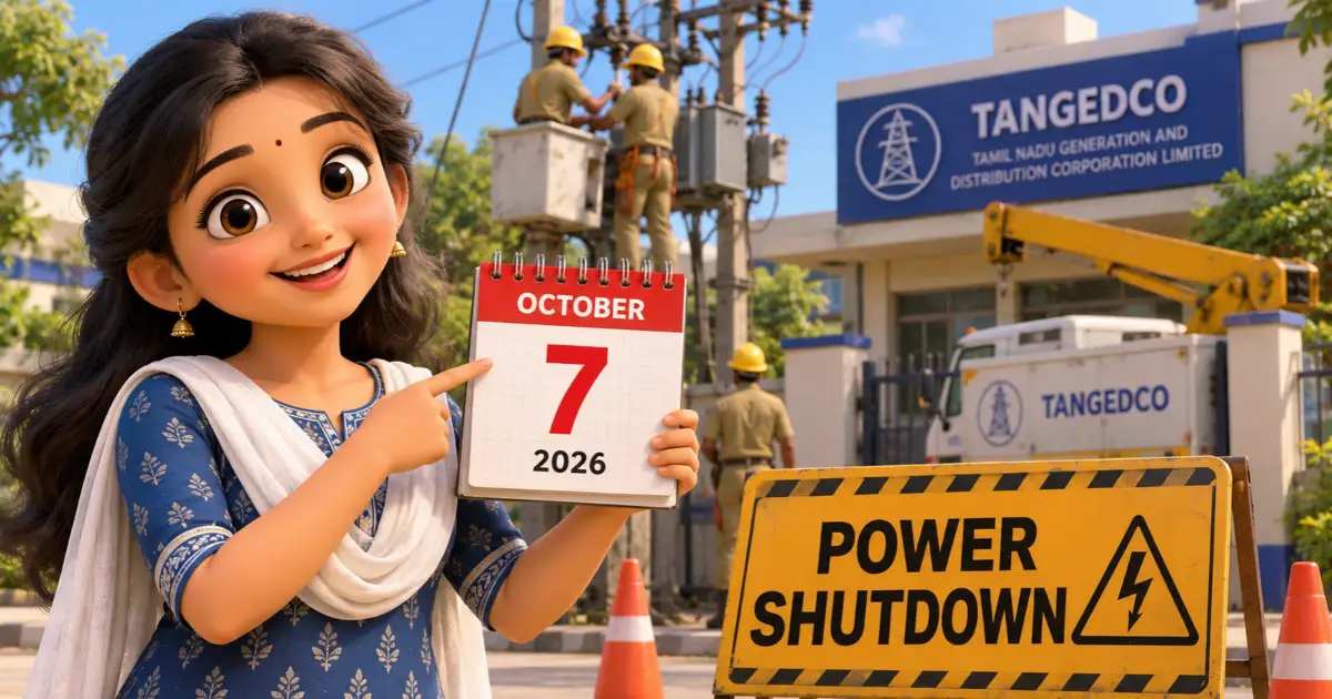 Power Shutdown in Tamil Nadu Today (7 October 2026)